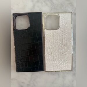 Black and White Crocodile Pattern Phone Cases
